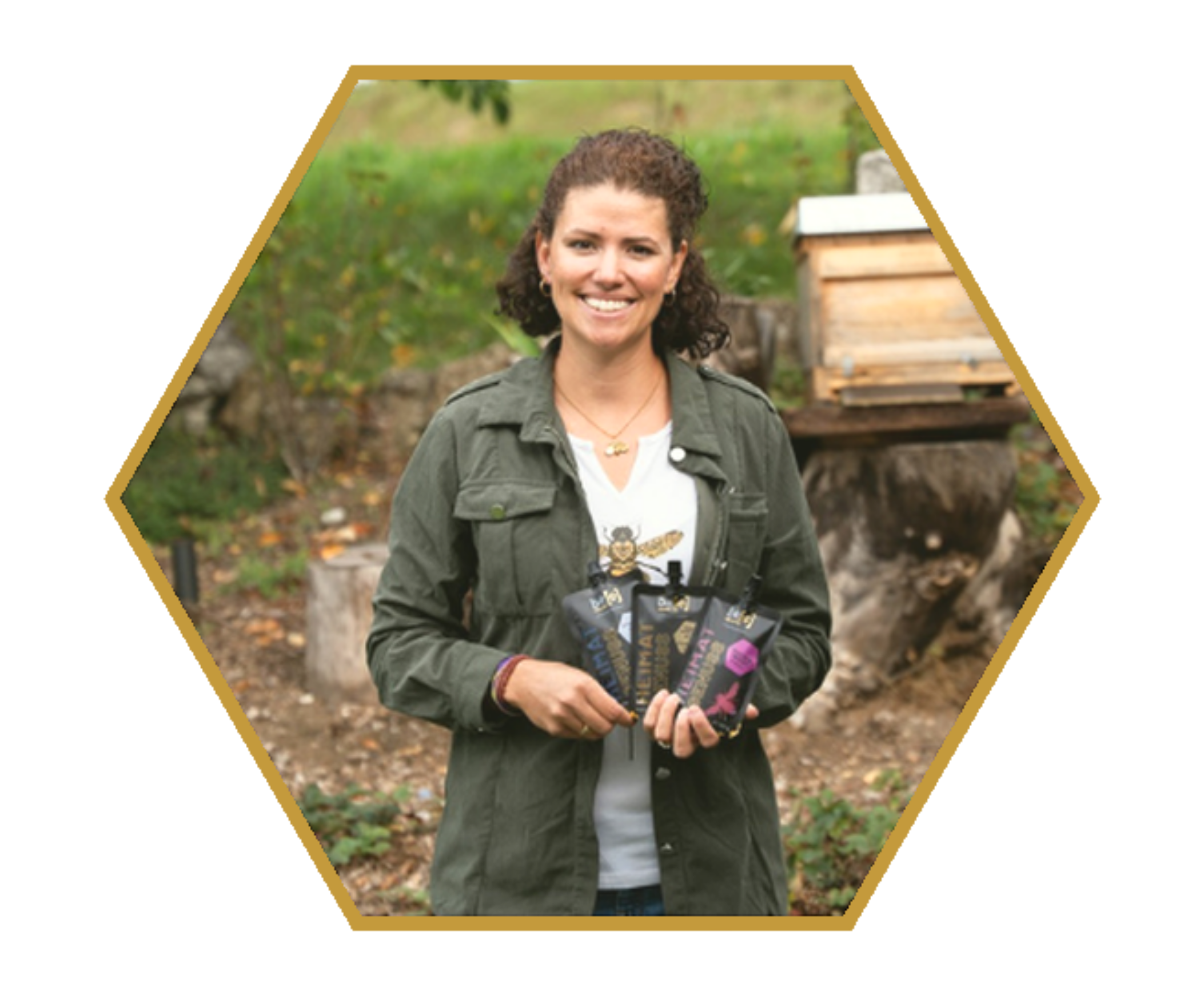 Imkerin Lena Graml von bee squeeze - Gründerin im eigenen Garten