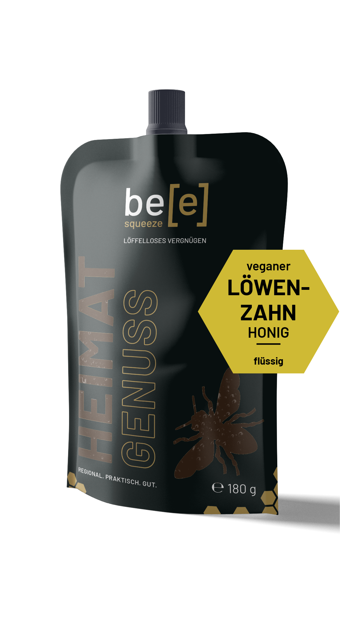 Löwenzahnhonig vegan beesqueeze Honigalternative rein pflanzlich flüssig im praktischen Quetschbeutel