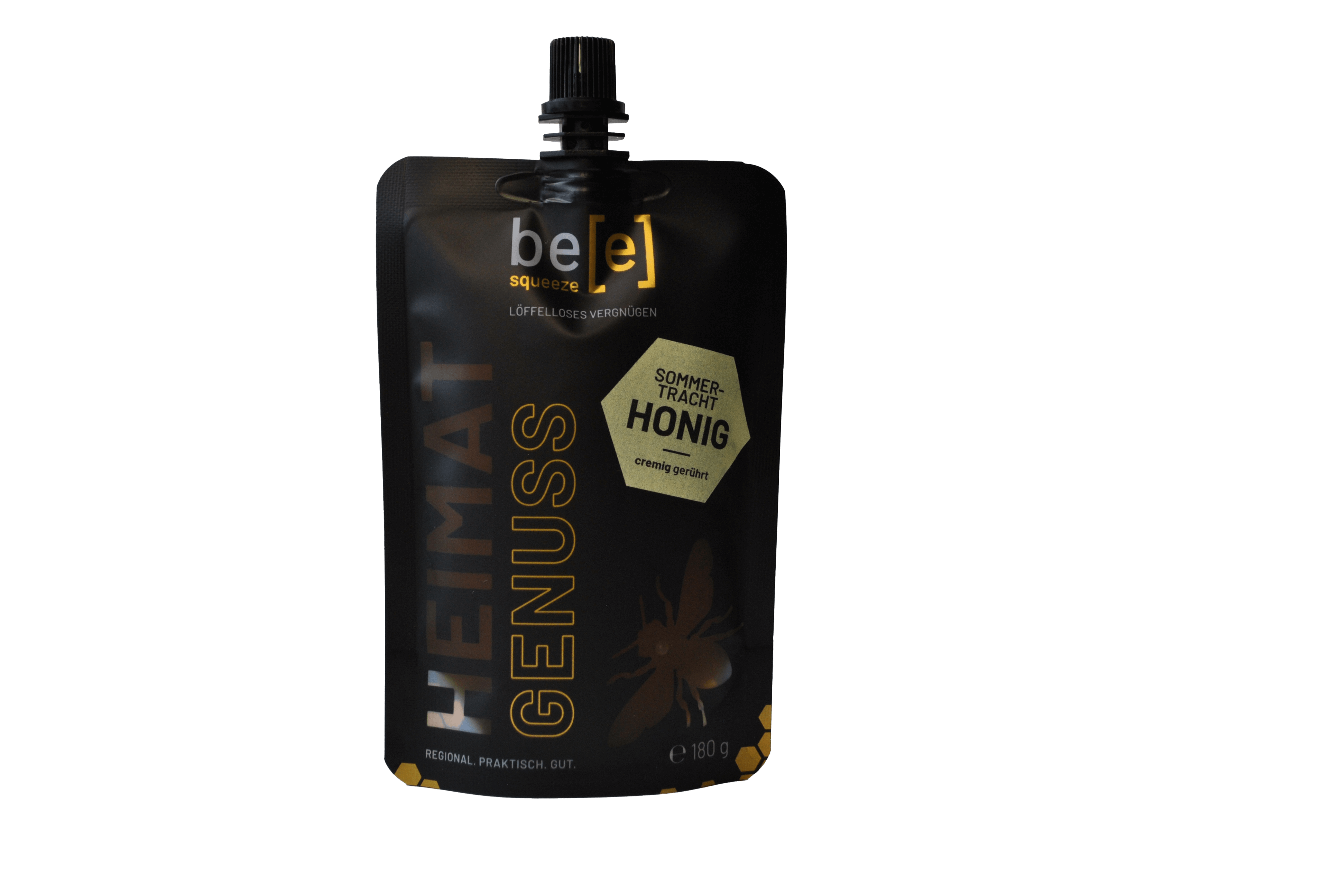 Sommertracht Honig gerührt beesqueeze regionaler Imkerhonig im Quetschbeutel